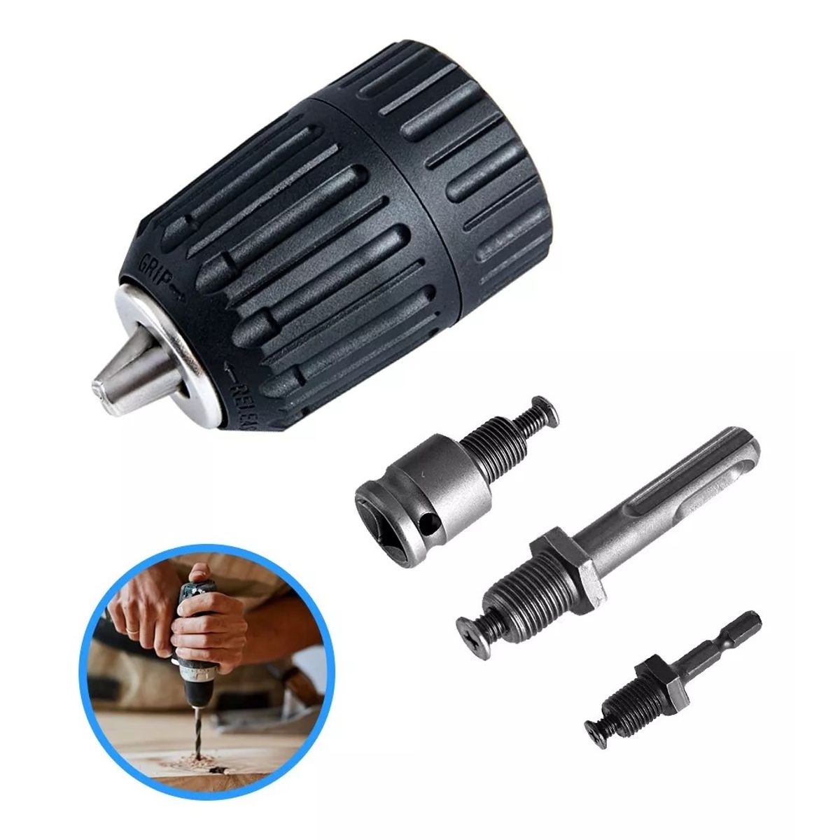 KUANGYE - Mandril Taladro Con Adaptador Sds Plus 13mm Toma 12-20unf