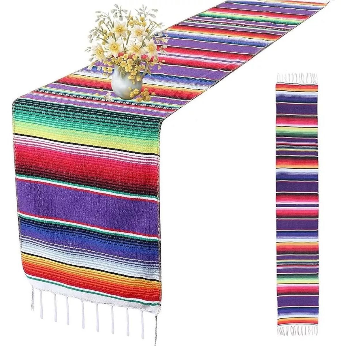KUANGYE - Mantel Mexican Blankets Para Mesa Decorativa Estilo Mexicano