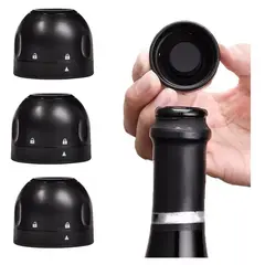KUANGYE - ×3 Tapa Vino Tapón Al Vacío Champagne Espumante Champaña