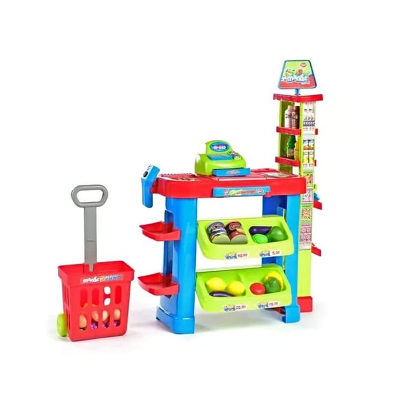 GENERICO - SET SUPERMERCADO Y CARRITO DE COMPRAS INFANTIL
