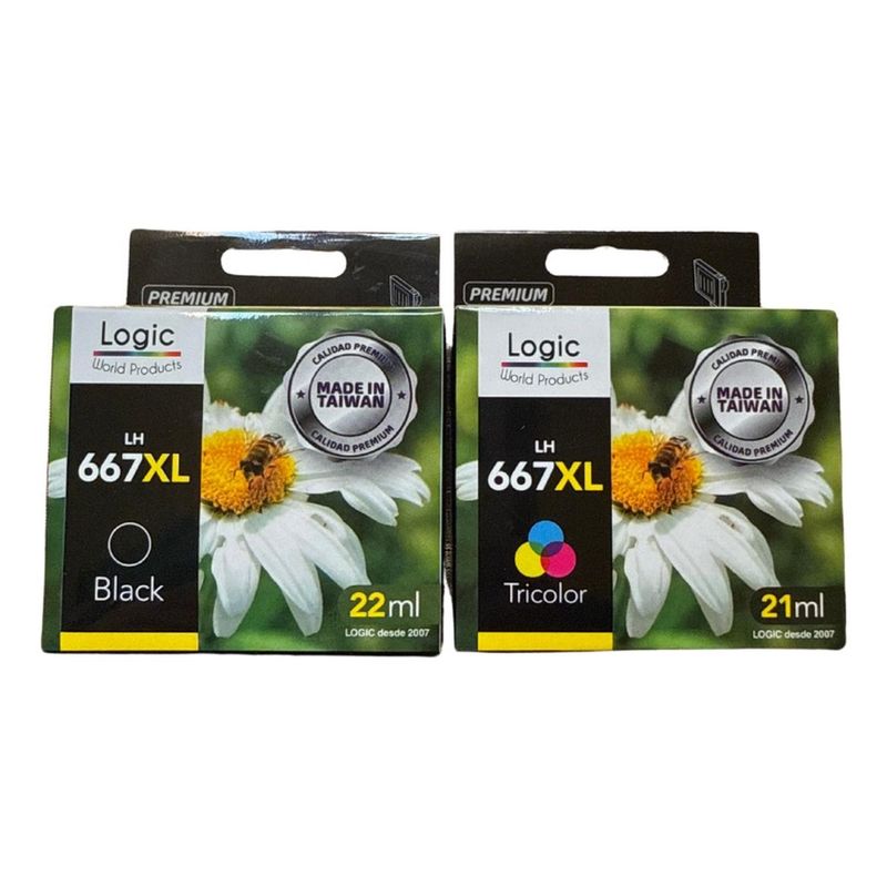 GENERICO - Pack Tintas Compatible Para 667xl 1275/2374/2375/2376/2775