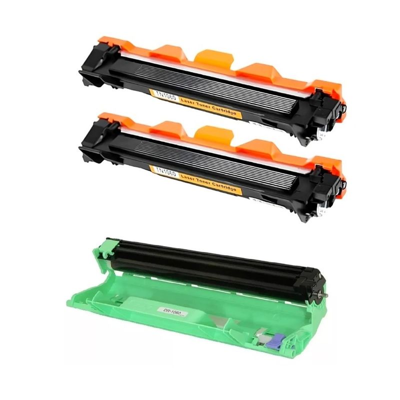 GENERICO - Pack 2 Toner /Tambor Compatibles para TN-1060 1202/1212/1602