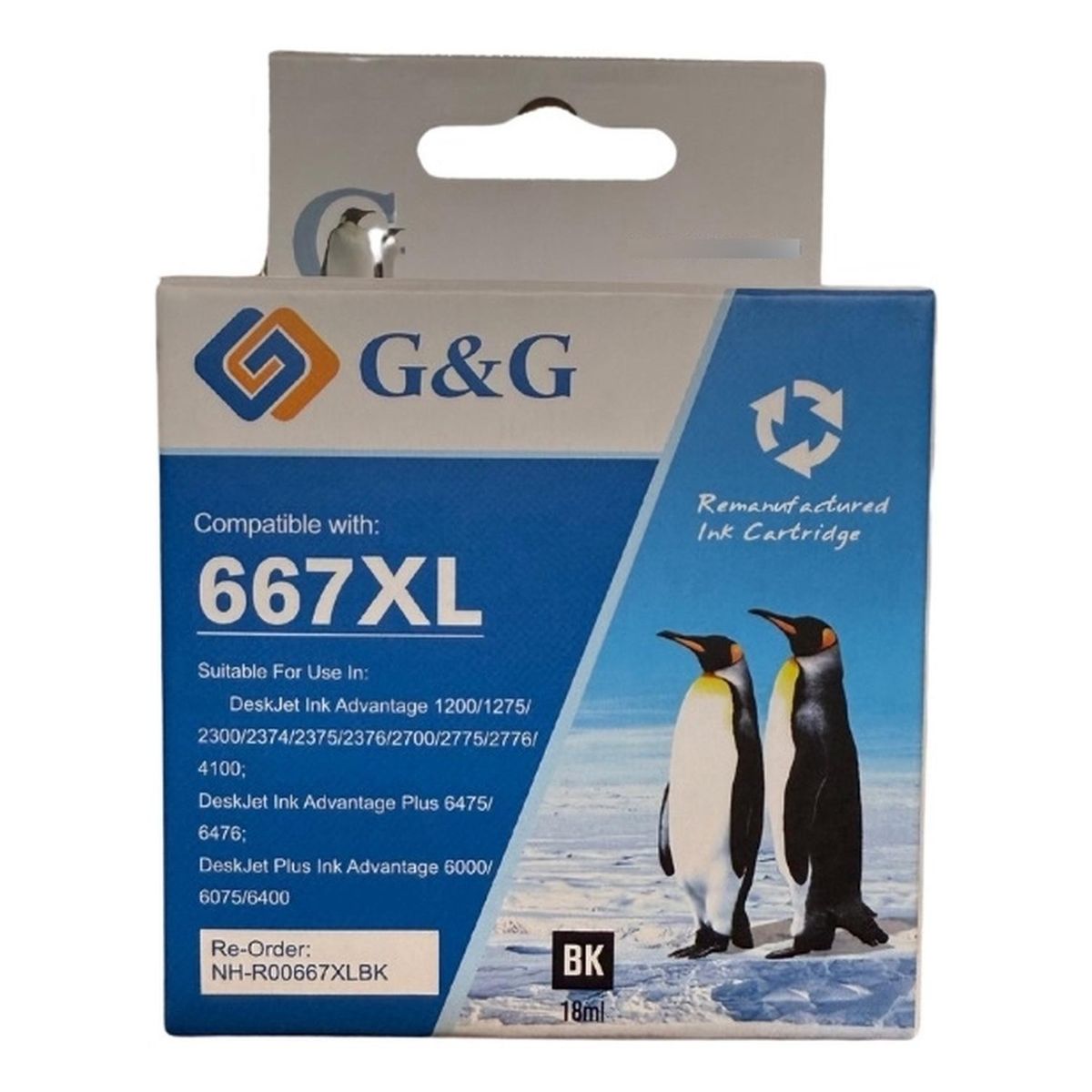 GENERICO - Cartucho de Tinta Compatible para 667XL Negro