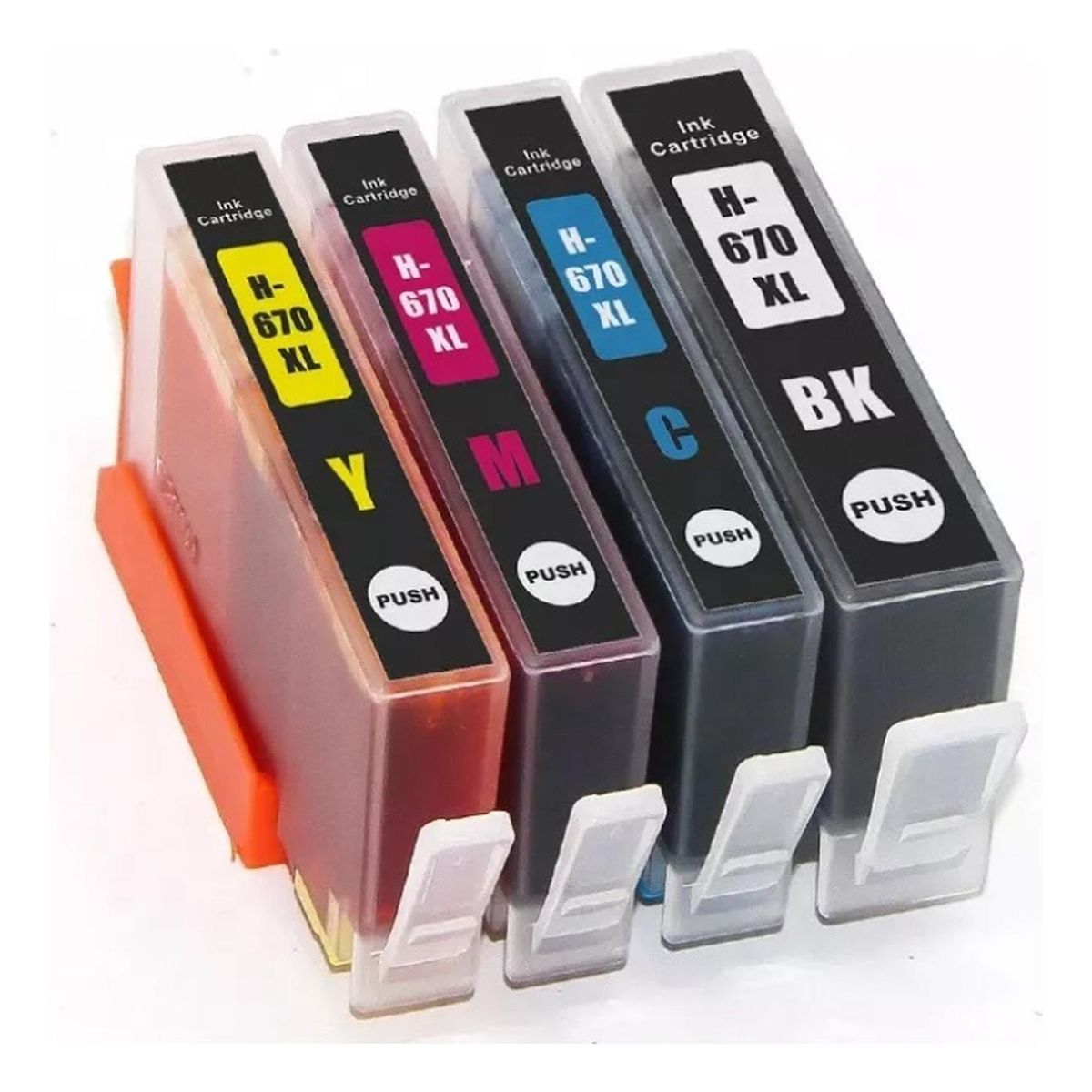 GENERICO - Pack 4 Tintas Compatibles 670xl B/c/m/y 3525 4615 4625 5525