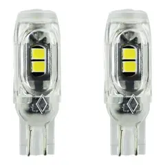 DEZZER - X2 LED T-10 Trasparente Cola De Pescado Con 5 LED A 12 Volt