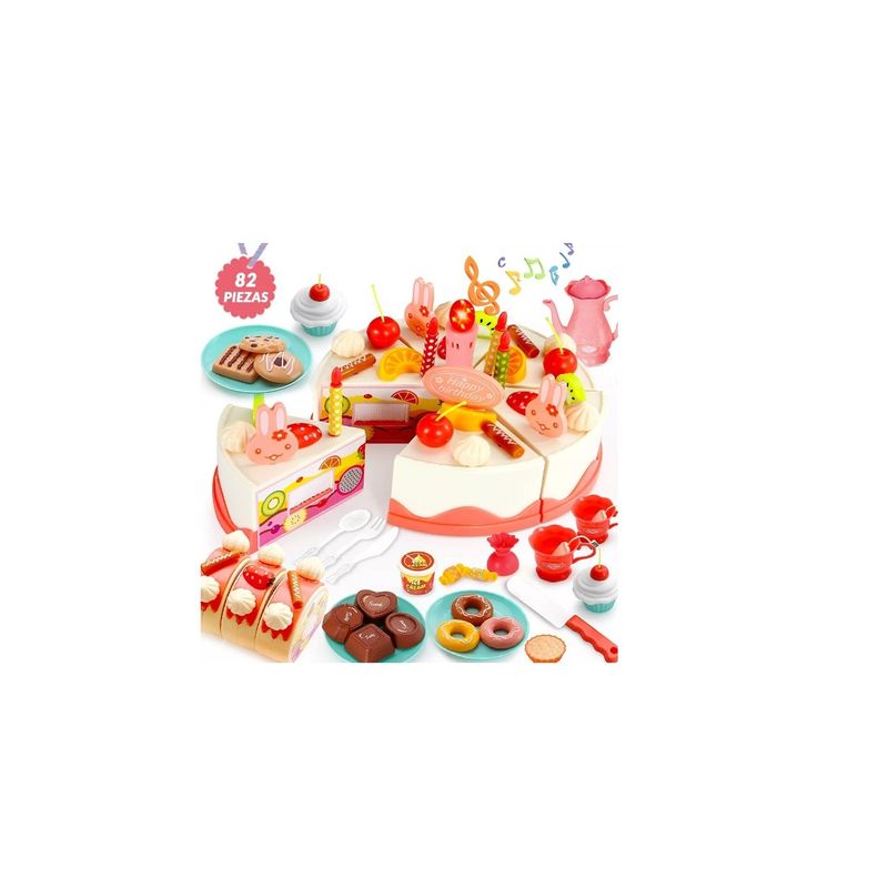 GENERICO - Juegos Niño De Pastel Cumpleaños Con Luz Y Sonido 82pzs