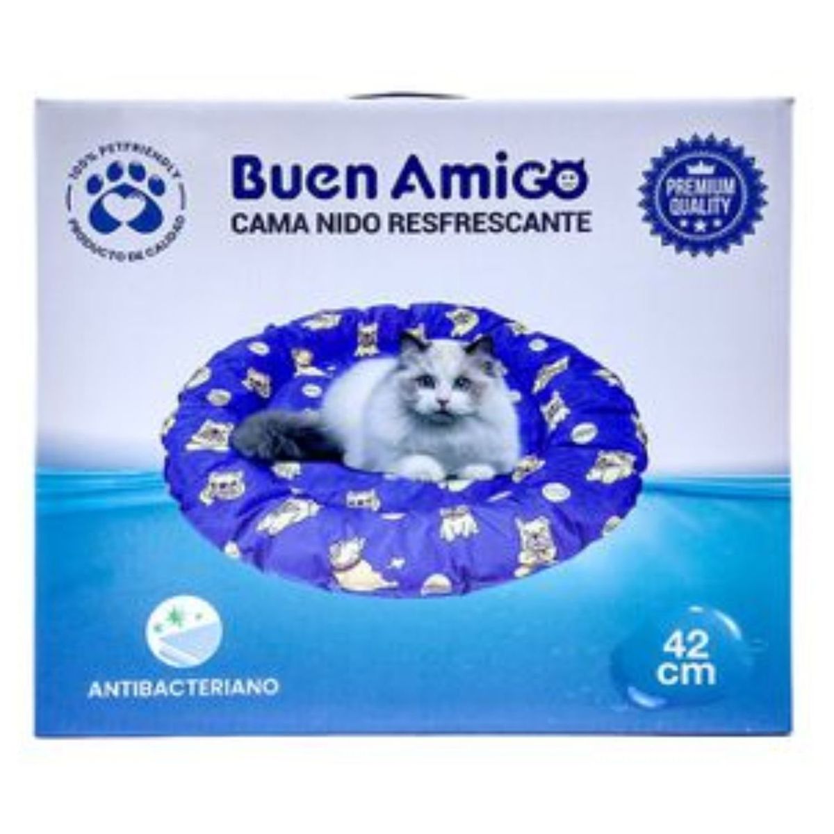 GENERICO - Manta Con Gel Refrescante Para Mascotas Gatos 42 Cm Circular