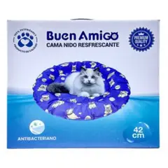 GENERICO - Manta Con Gel Refrescante Para Mascotas Gatos 42 Cm Circular