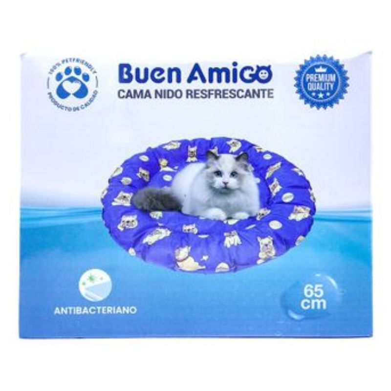 GENERICO - Manta Con Gel Refrescante Para Mascotas Gatos 65 Cm Circular