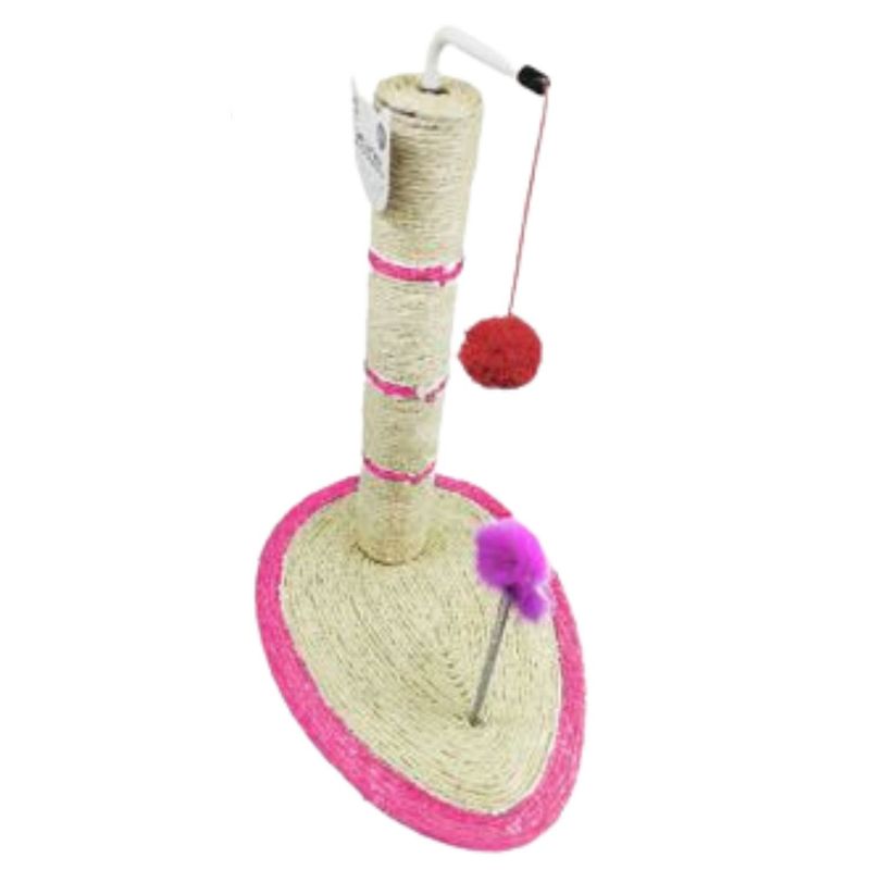GENERICO - Rascador Rosa De Gatos Con Base De Pez Juguetes Interactivos