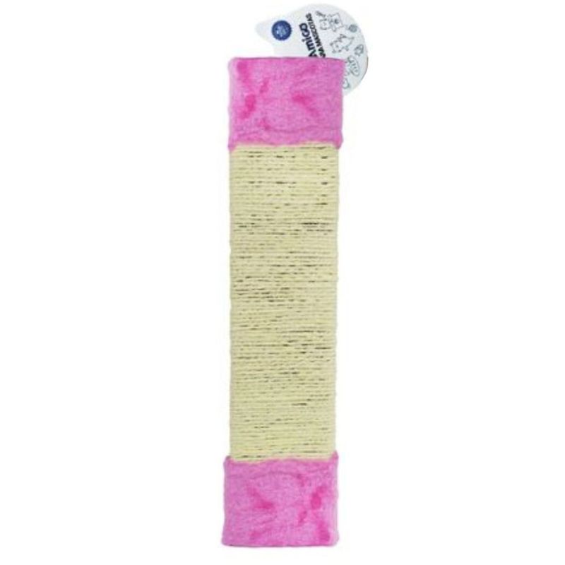 GENERICO - Rascador Para Gatos Con Bordes De Felpa Colgante 50cm Rosado