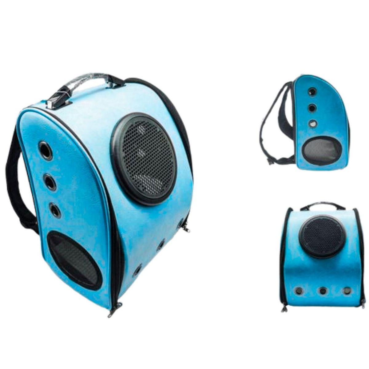 GENERICO - Bolso De Transporte Ventilado Para Mascotas Con Ventana Azul