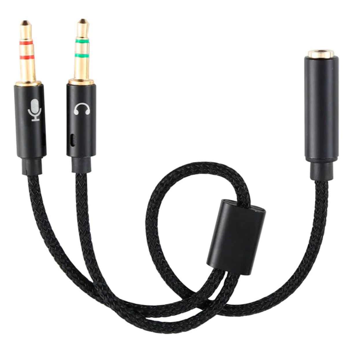 GENERICO - Splitter Adaptador Jack 35mm Divisor De Audio Microfono Pc