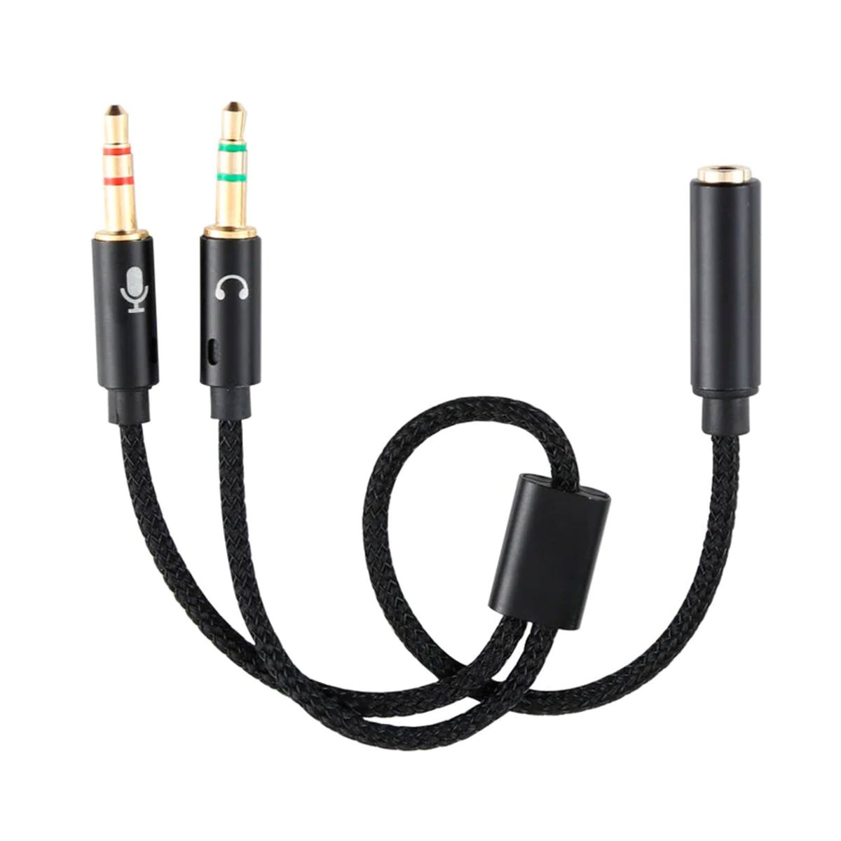 GENERICO - Splitter Adaptador Jack 35mm Divisor De Audio Microfono Pc