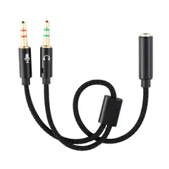 GENERICO - Splitter Adaptador Jack 35mm Divisor De Audio Microfono Pc