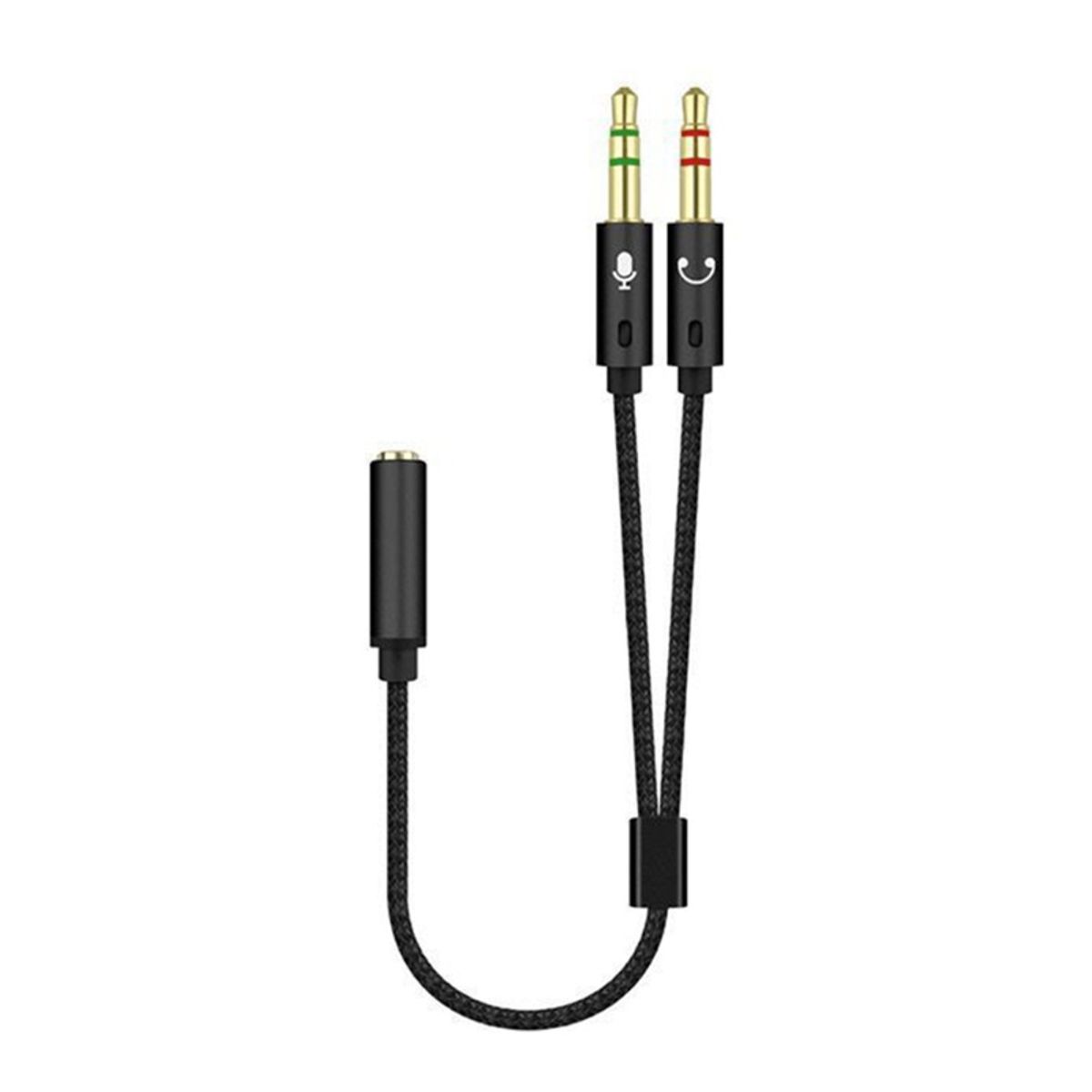 GENERICO - Splitter Adaptador Jack 35mm Divisor De Audio Microfono Pc