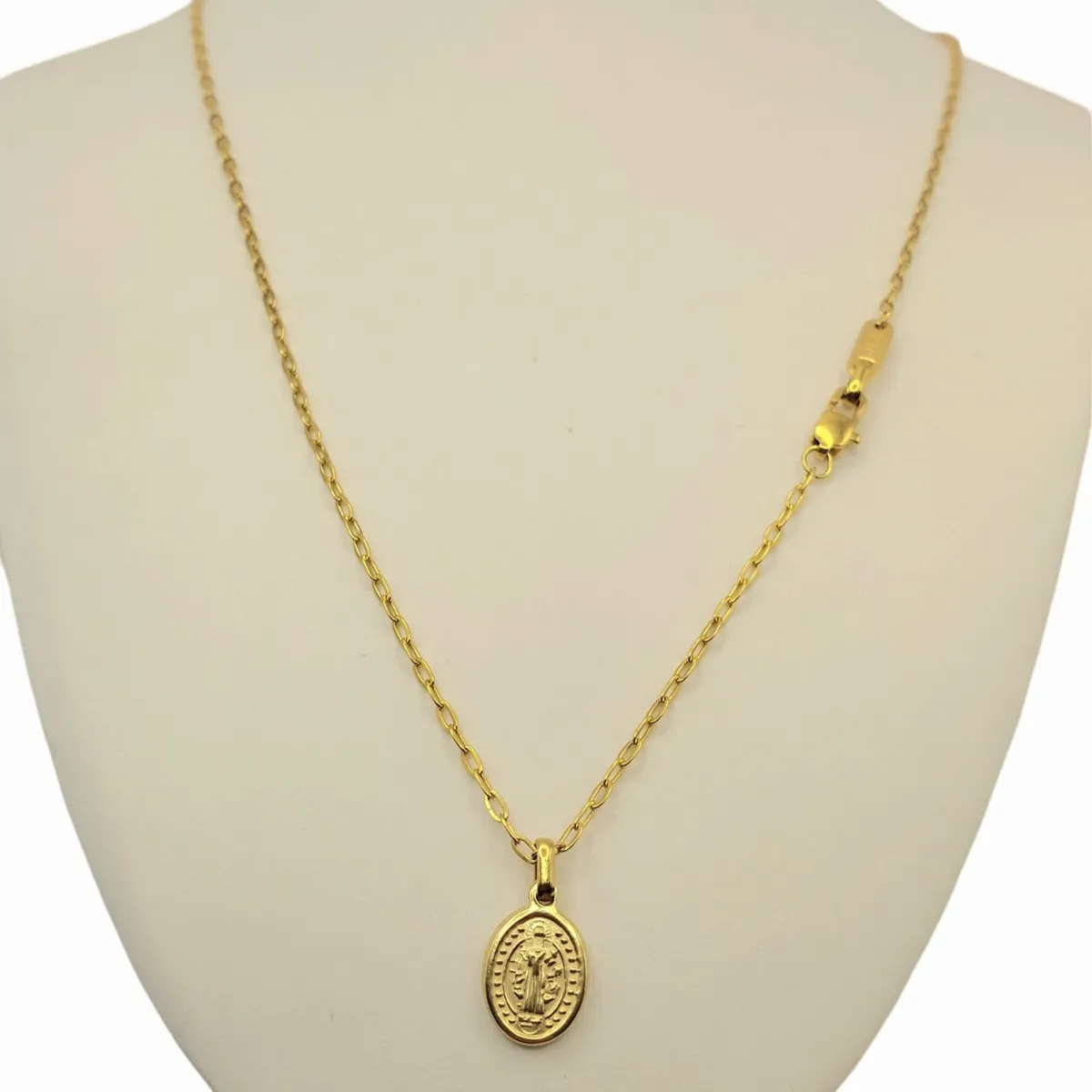 GENERICO - Cadena ORO Laminado San Benito Tejido Clip