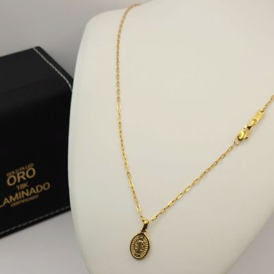 Imagen 2 del producto Cadena ORO Laminado San Benito Tejido Clip