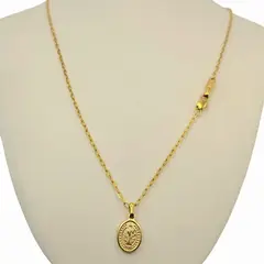 GENERICO - Cadena ORO Laminado San Benito Tejido Clip
