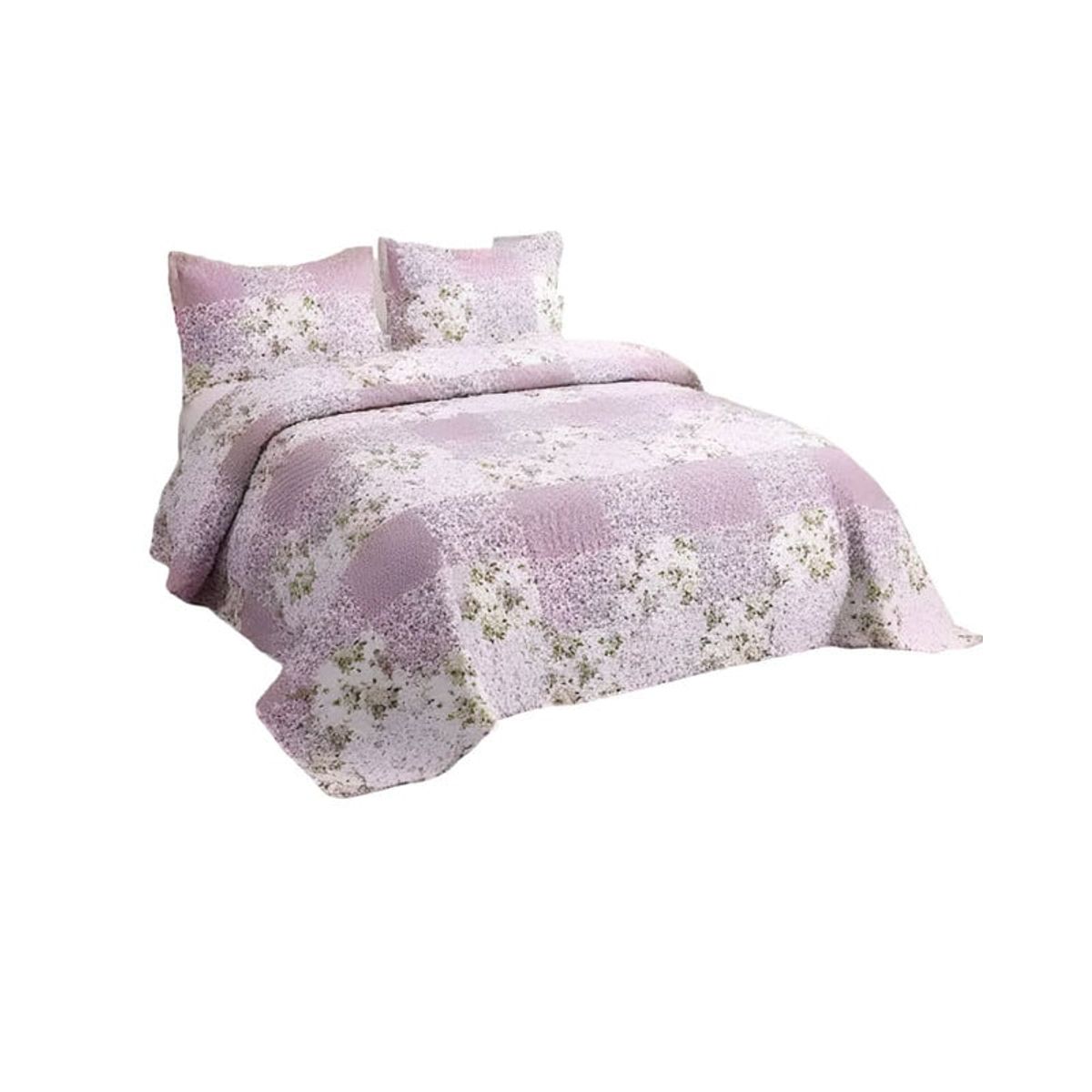 GENERICO - CUBRECAMA QUILT MAS JUEGO DE SABANAS 2 PLAZA