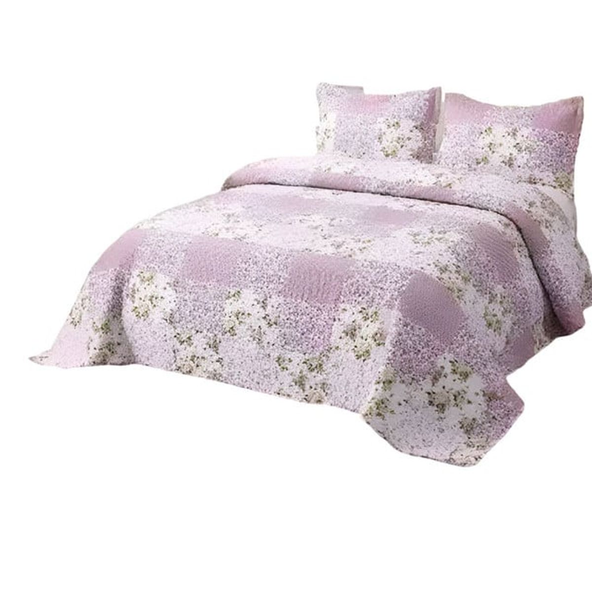 GENERICO - CUBRECAMA QUILT MAS JUEGO DE SABANAS 2 PLAZA