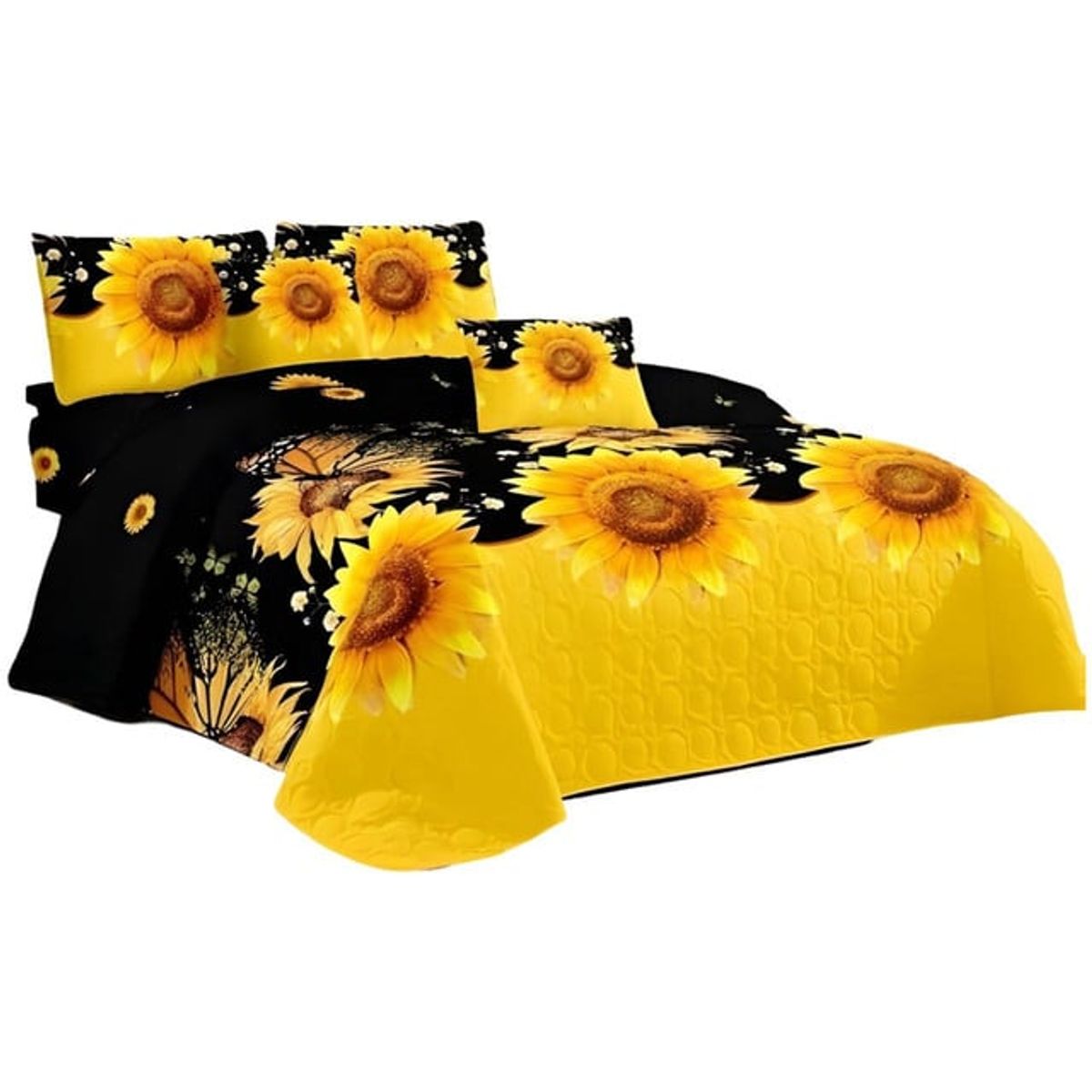 GENERICO - CUBRECAMA QUILT MAS JUEGO DE SABANAS 2 PLAZA