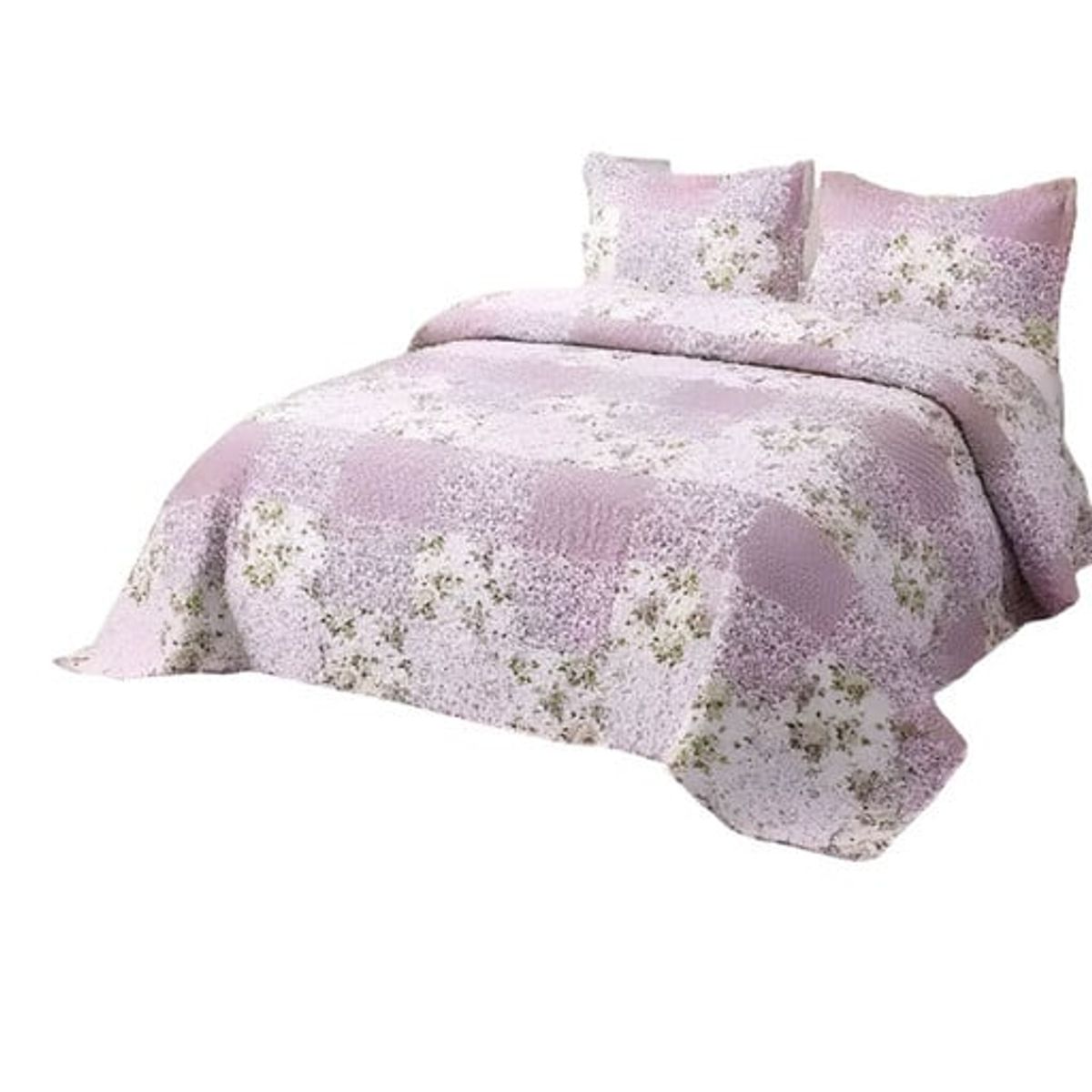 GENERICO - JUEGO DE CUBRECAMA QUILT DELGADO MAS SABANAS 2 PLAZA