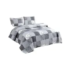 GENERICO - CUBRECAMA QUILT MAS JUEGO DE SABANAS 2 PLAZA
