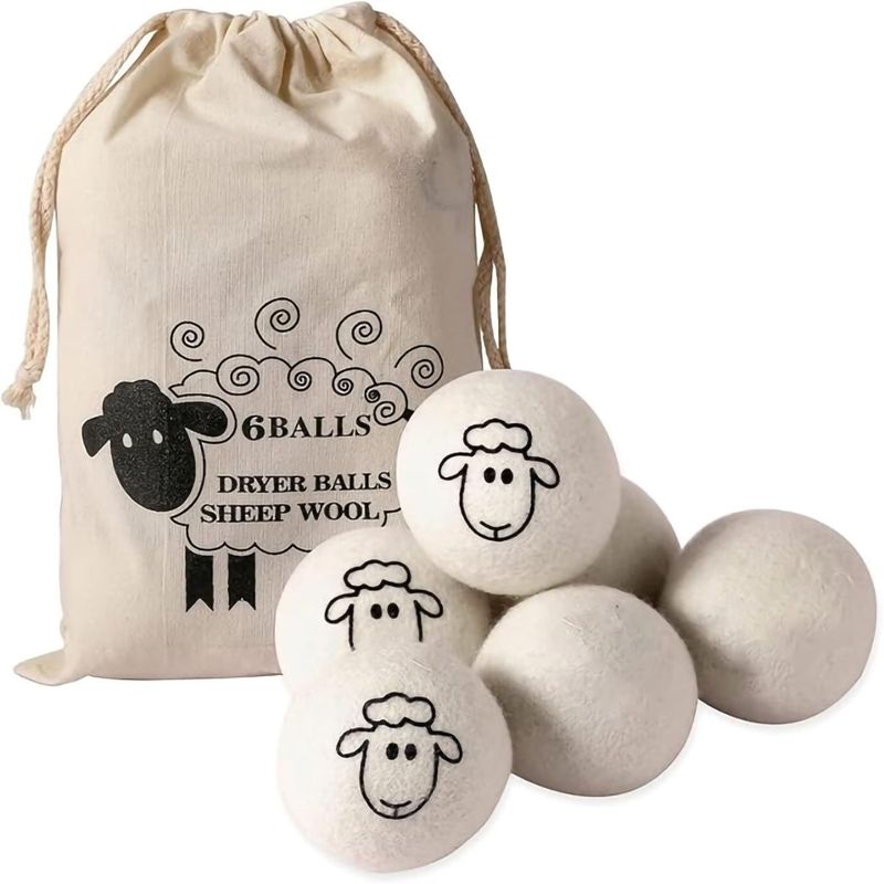 GENERICO - Juego De 6 Bolas De Lana Reutilizables Para Secar La Ropa
