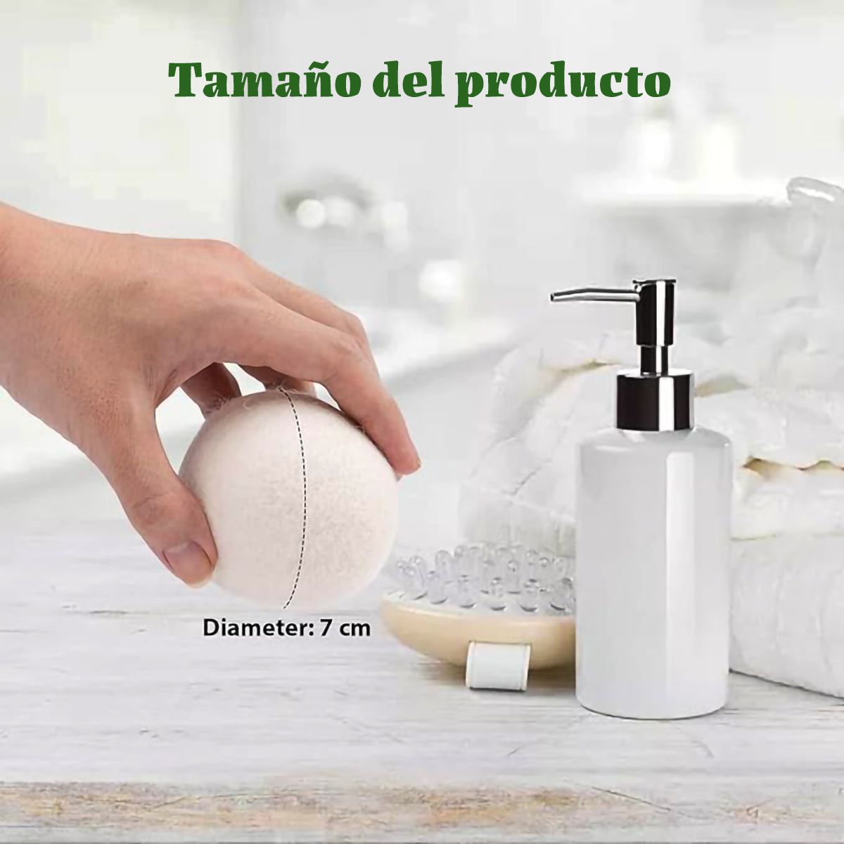 GENERICO - Juego De 6 Bolas De Lana Reutilizables Para Secar La Ropa