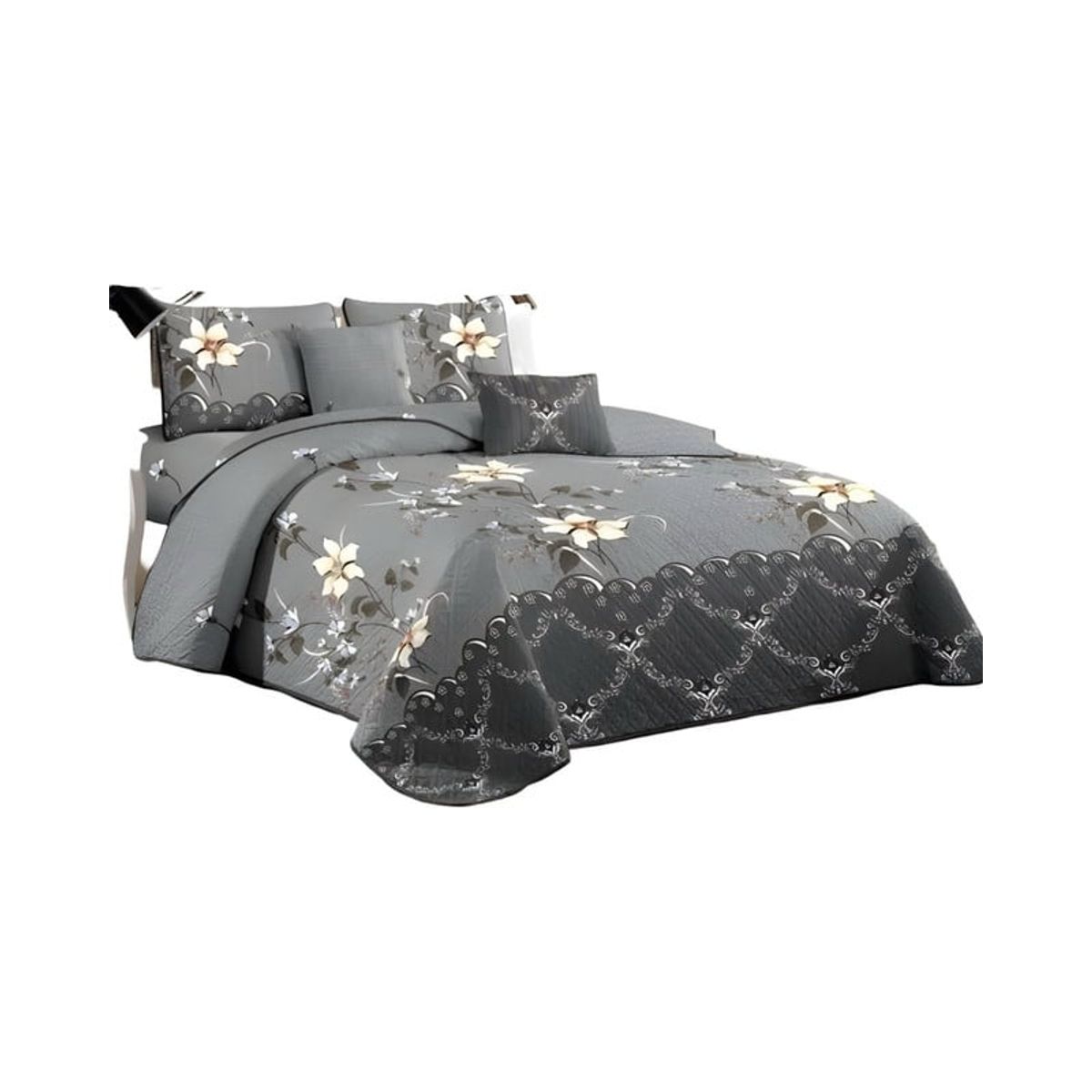 GENERICO - CUBRECAMA QUILT MAS JUEGO DE SABANAS 2 PLAZA