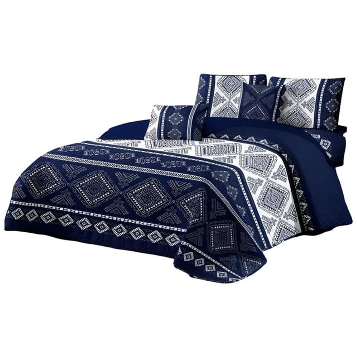 GENERICO - CUBRECAMA QUILT MAS JUEGO DE SABANAS KING