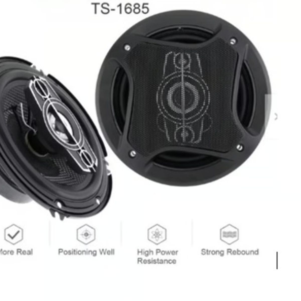 GENERICO - Parlante 6 Pulgadas 16 Cm Redondo Coaxial 350wmax 2 Vias