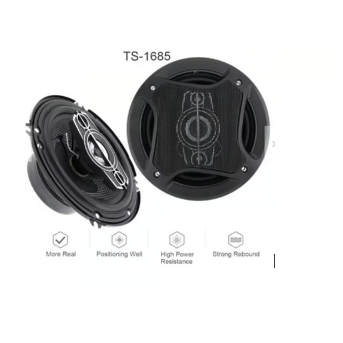 GENERICO - Parlante 6 Pulgadas 16 Cm Redondo Coaxial 350wmax 2 Vias