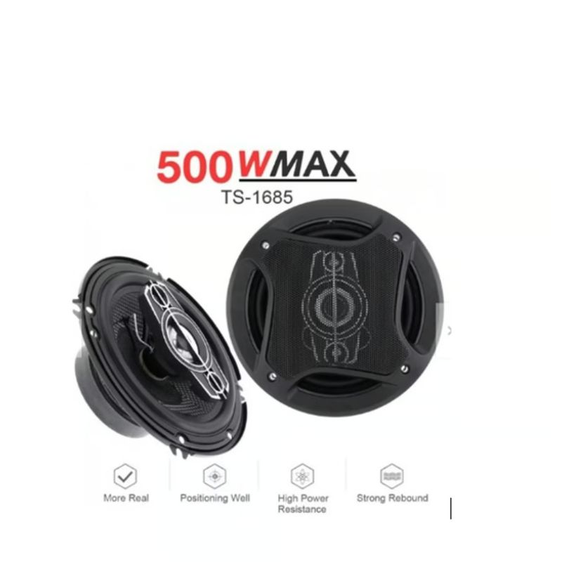 GENERICO - Parlante 6 Pulgadas 16 Cm Redondo Coaxial 500wmax 2 Vias