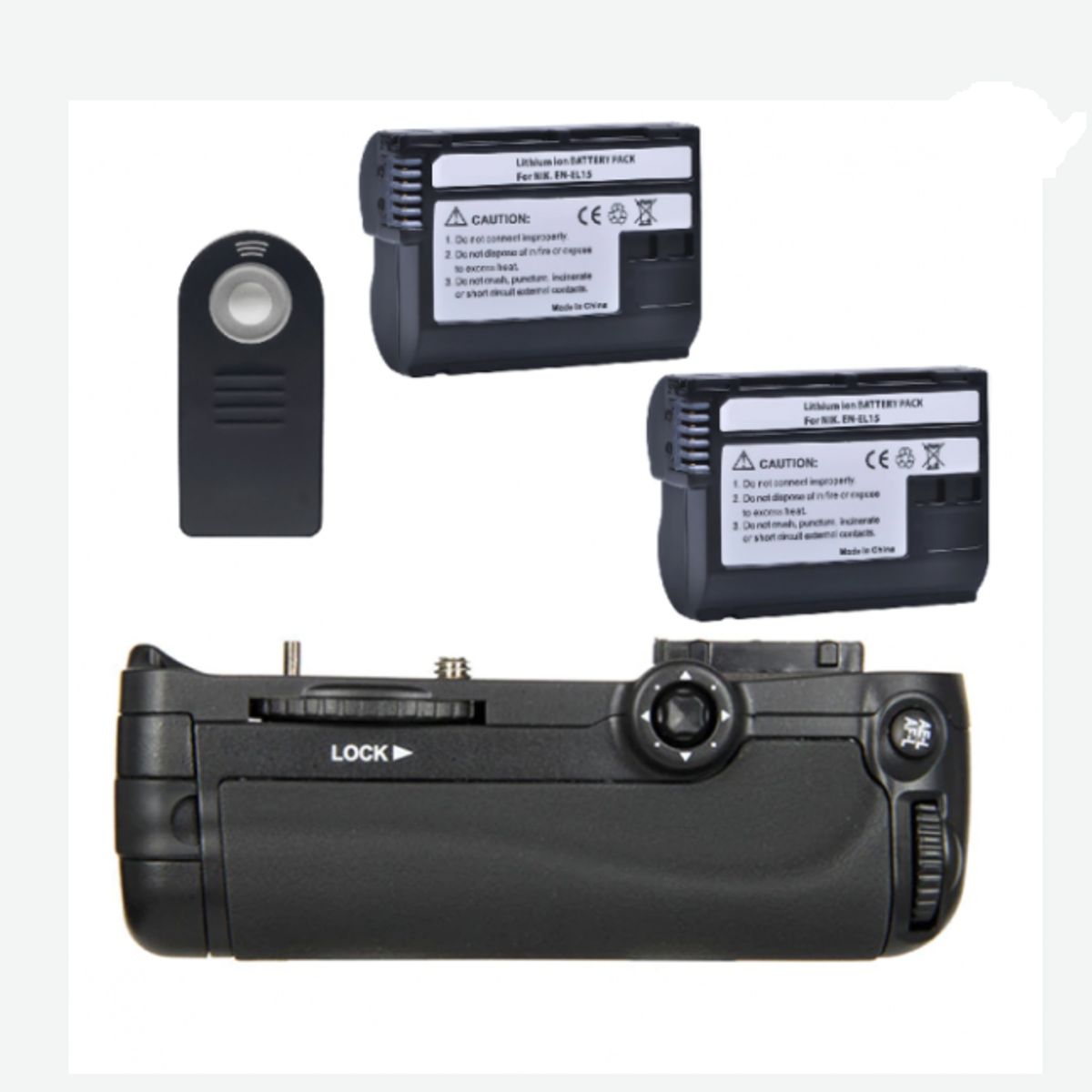 GENERICO - BATTERY GRIP MB-D11 NIKON D7000 ALTERNATIVO + 2 BATERÍAS + CONTROL REMOTO
