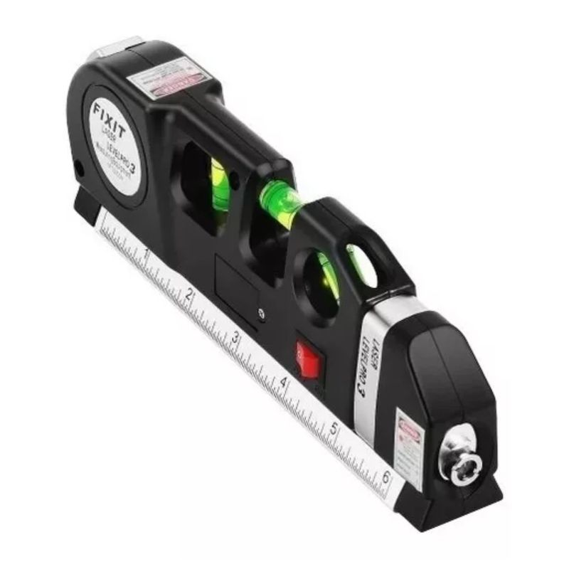 GENERICO - Cinta Metrica Nivel Laser Horizontal Profesional 3 Modos