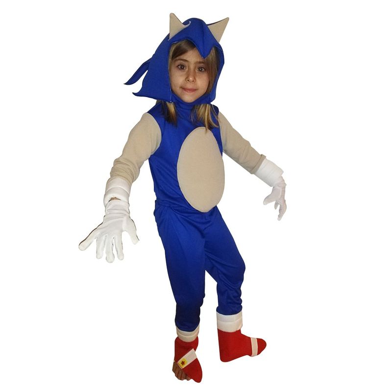 TODODISFRACESCHILE - Disfraz Sonic con Guantes Talla - 6