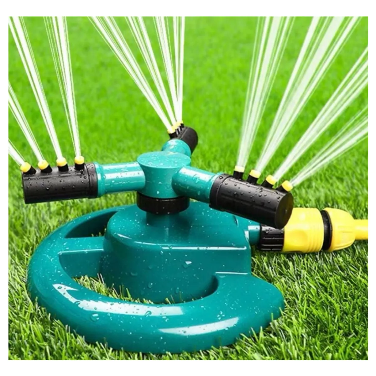 GENERICO - Asperjador De Riego Rociador De Agua Gira 360° 3 Brazos Jardín