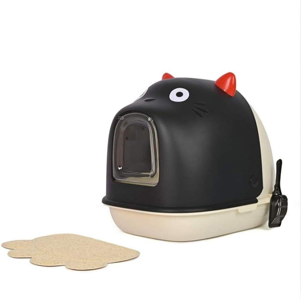 GENERICO - Arenero De Gatos Xl Bandeja Sanitaria De Mascotas Negro