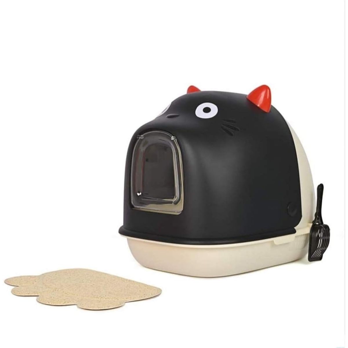 GENERICO - Arenero De Gatos Xl Bandeja Sanitaria De Mascotas Negro