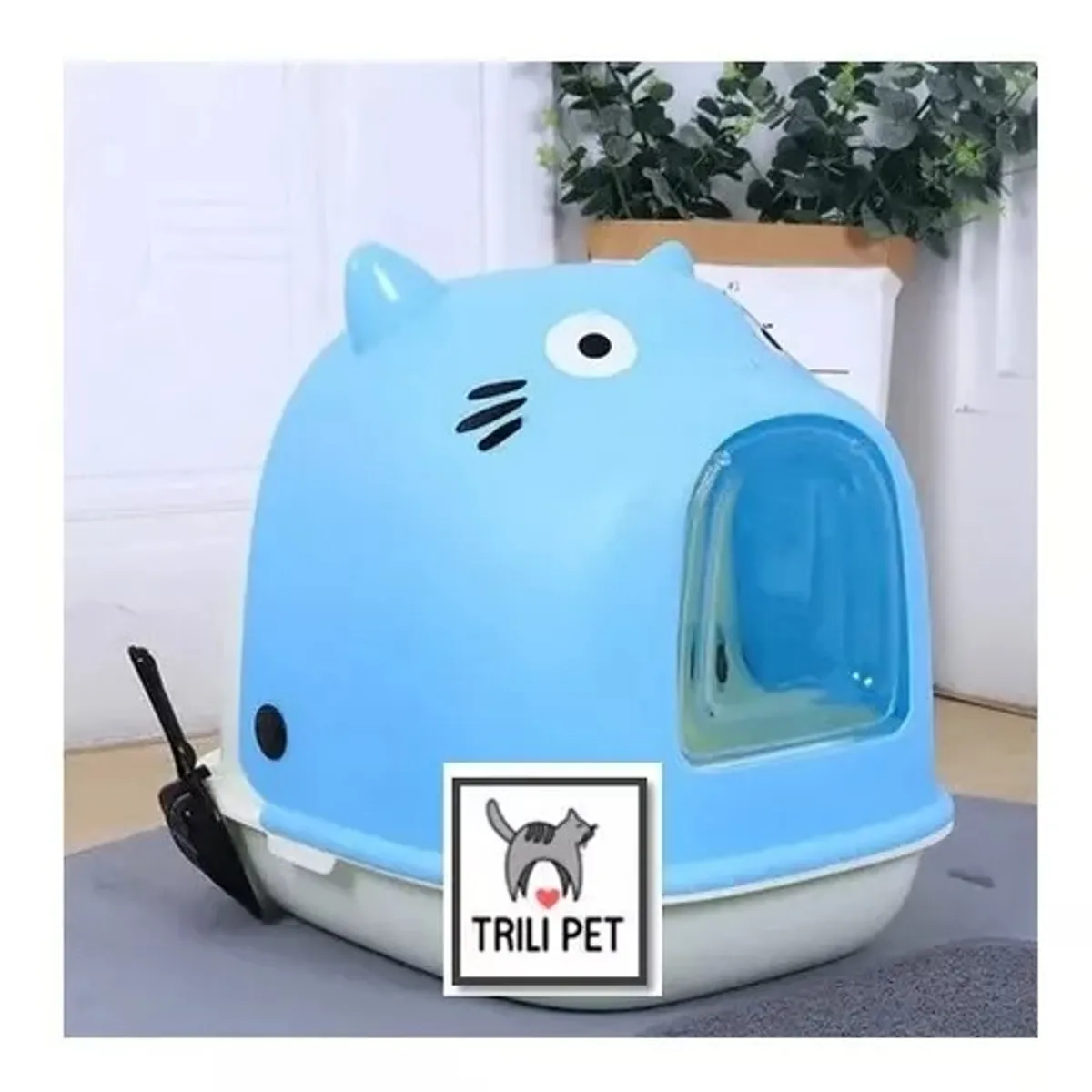 GENERICO - Arenero De Gatos Xl Bandeja Sanitaria De Mascotas Celeste