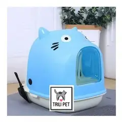 GENERICO - Arenero De Gatos Xl Bandeja Sanitaria De Mascotas Celeste