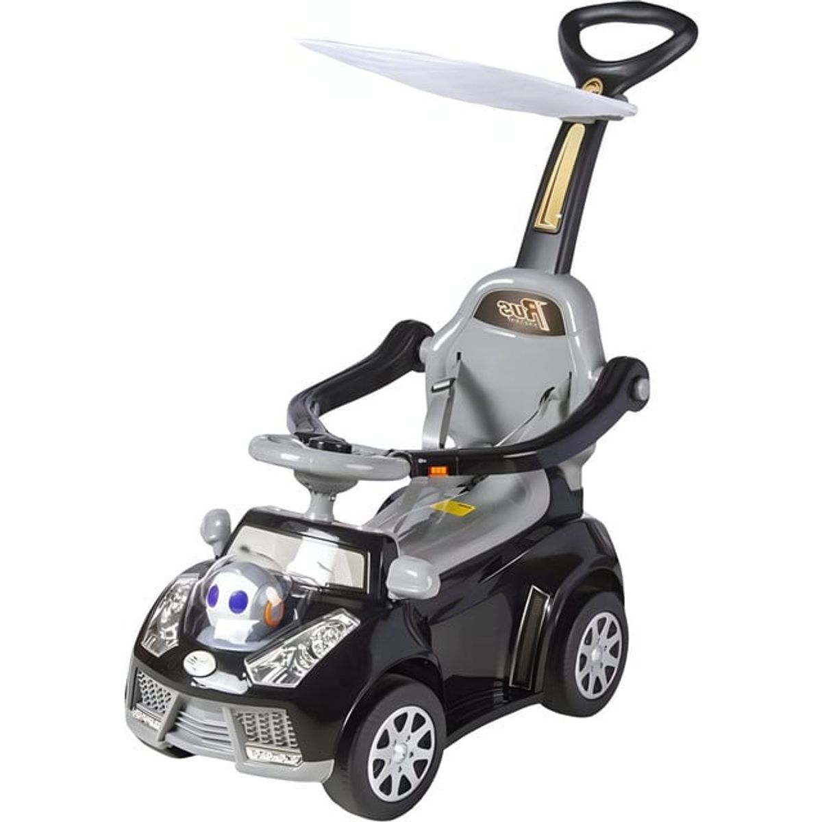 GENERICO - CORREPASILLO MONTABLE CON TOLDO ROBOT NEGRO