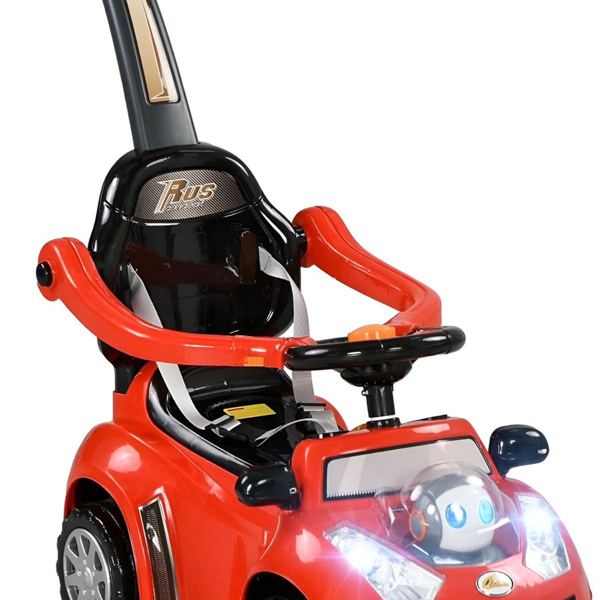 GENERICO - CORREPASILLO MONTABLE CON TOLDO ROBOT ROJO