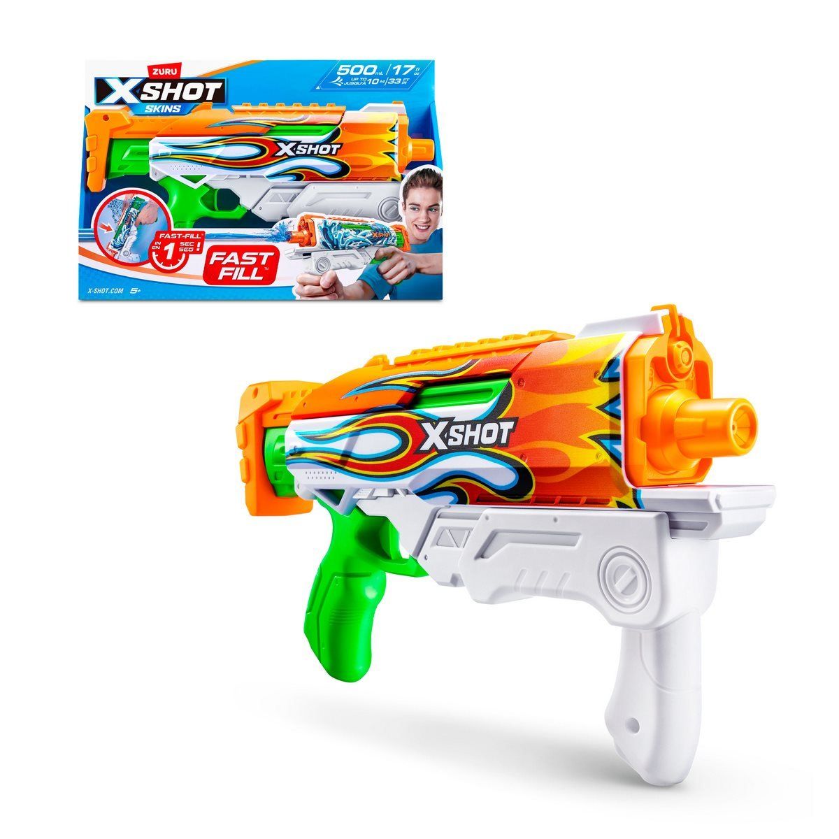 X-SHOT - Lanza agua X SHOT 500 ml sistema llenado rápido - Blazer