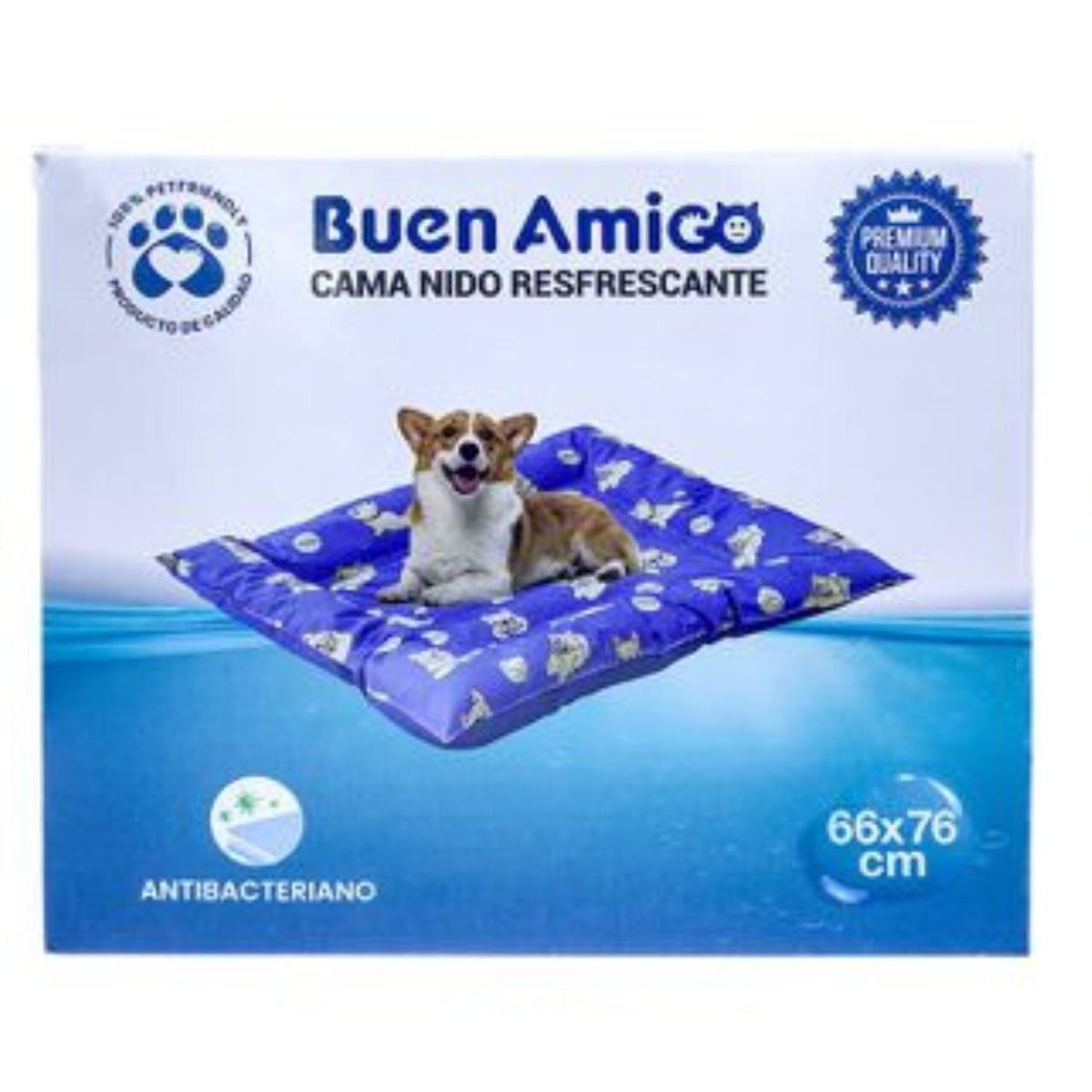GENERICO - Cama Nido Con Gel Refrescante Para Mascotas 66x76cm Verano