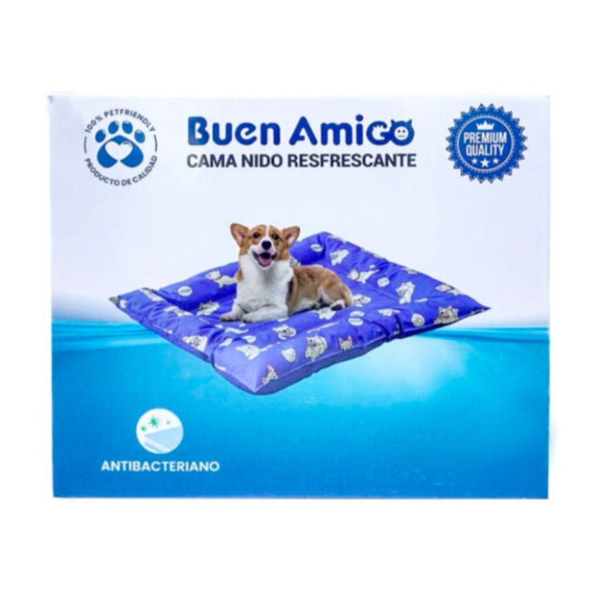 GENERICO - Cama Nido Con Gel Refrescante Para Mascotas 68x116cm Verano