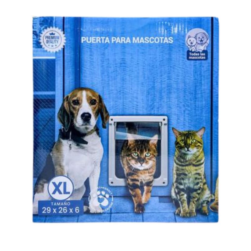 GENERICO - Puerta Para Mascotas Tamaño Grande Sistema Seguro 29x26