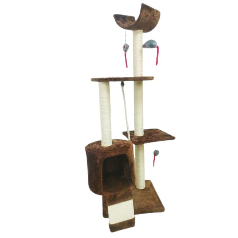 GENERICO - Torre Rascador Gatos Cuevas Plataformas Juguetes Colgantes